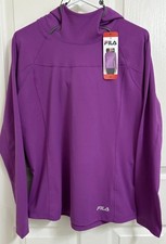 FILA Ladies Activewear Hoodie Purple NWT Medium FREE Shipping