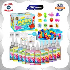 Magic Water Toy Elf Kit 12 Gels 12 Molds DIY STEM Craft Set Kids Water Pets Blue