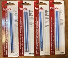 4 Packs Penatia Size-It Blue Medium Ball-Point Pen Ink Refills 8004-2 Cut Length