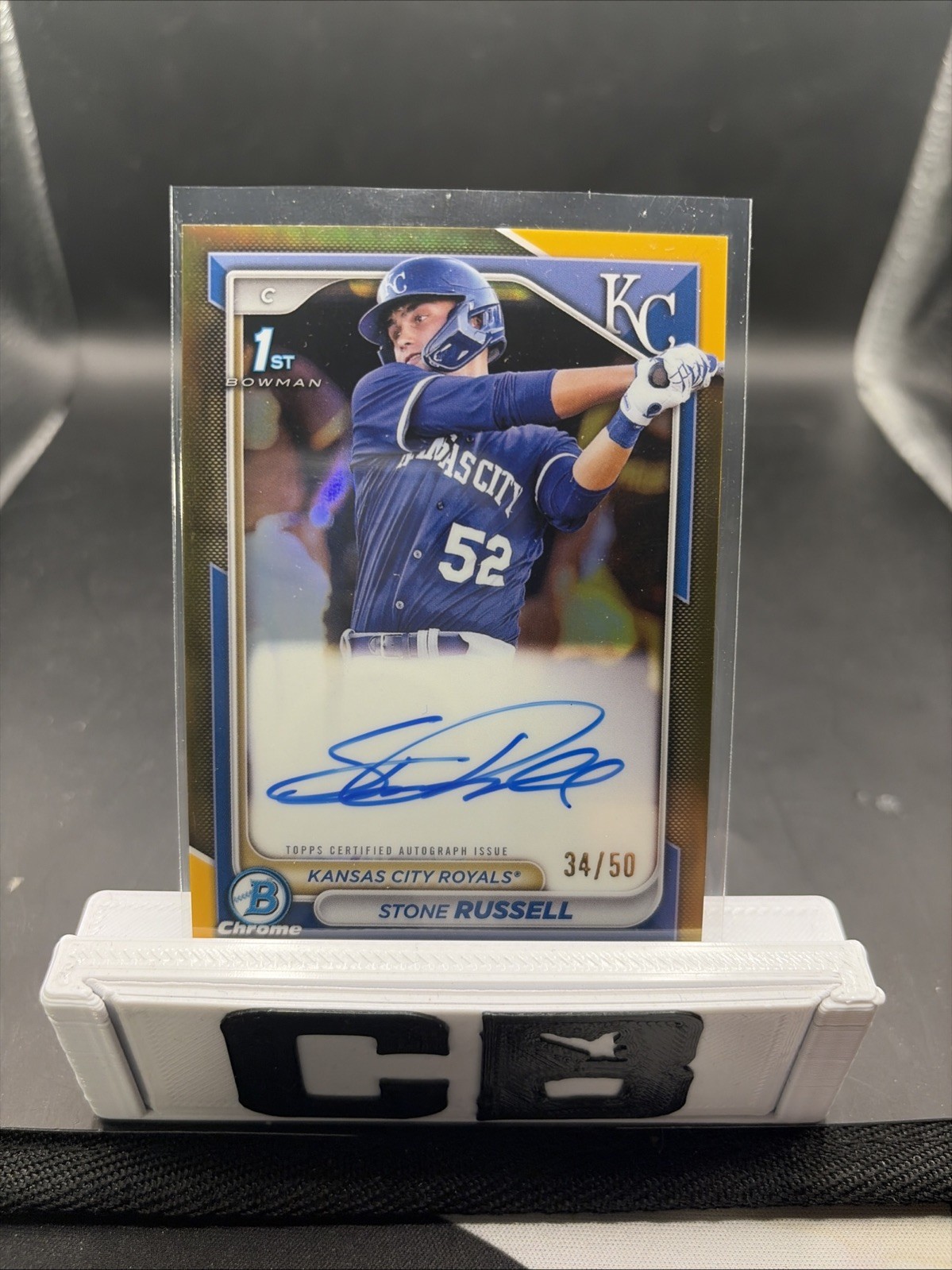 2024 Bowman Chrome STONE RUSSELL 1st Bowman Auto Autograph /50 - Gold