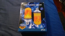 90% energy saving LED flame light 2 pack