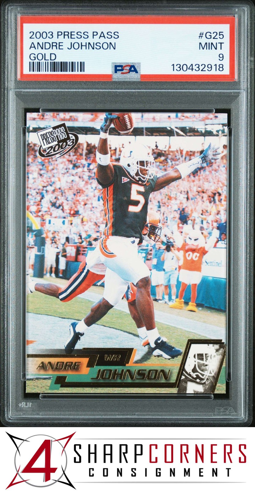 Andre Johnson Press Pass #G25 Gold