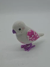 Little Live Pets Bird Parakeet Tweets Sings Flocked  Pink WORKS Tested