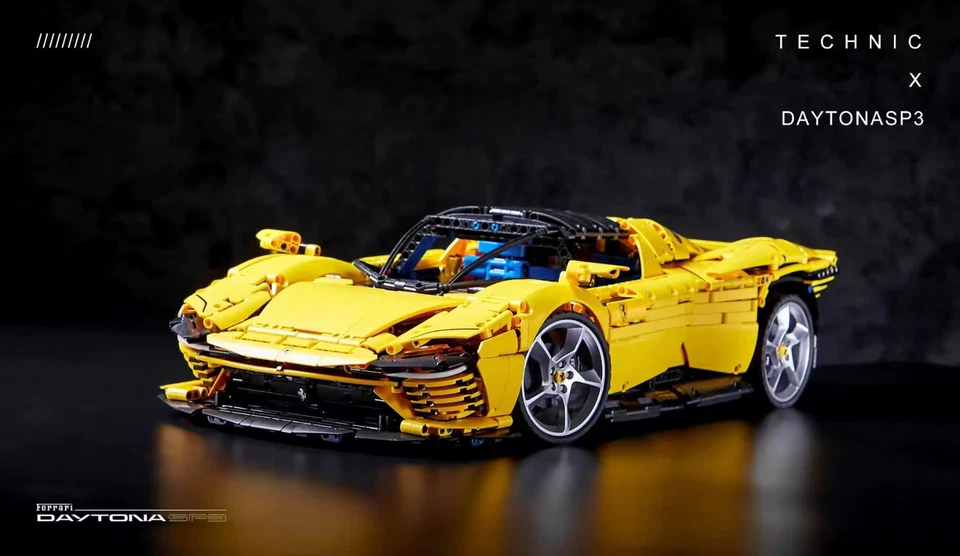 *New* 42143 Ferrari Daytona Yellow SP3 Building Blocks MOC Technic 3778pcs - Image 3 of 4