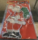 Vintage 1990s Window Decor Paper Lighted Christmas Santa Claus 17'' x 11'' NOS