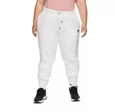 Nike Women Plus Size Sportswear Essential Fleece Pants White Size 2XL