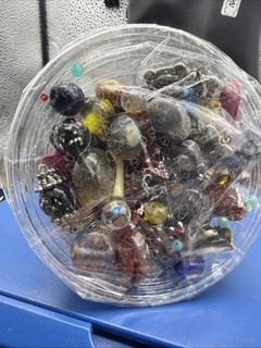 Huge Asstd Bead Soup Lot Mixed Jewelry Making Supplies Handblown Glass More👀