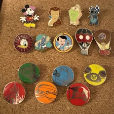 Disney Pin Trading Lot Of 15 What You See Is What You Get Genie Pinocchio