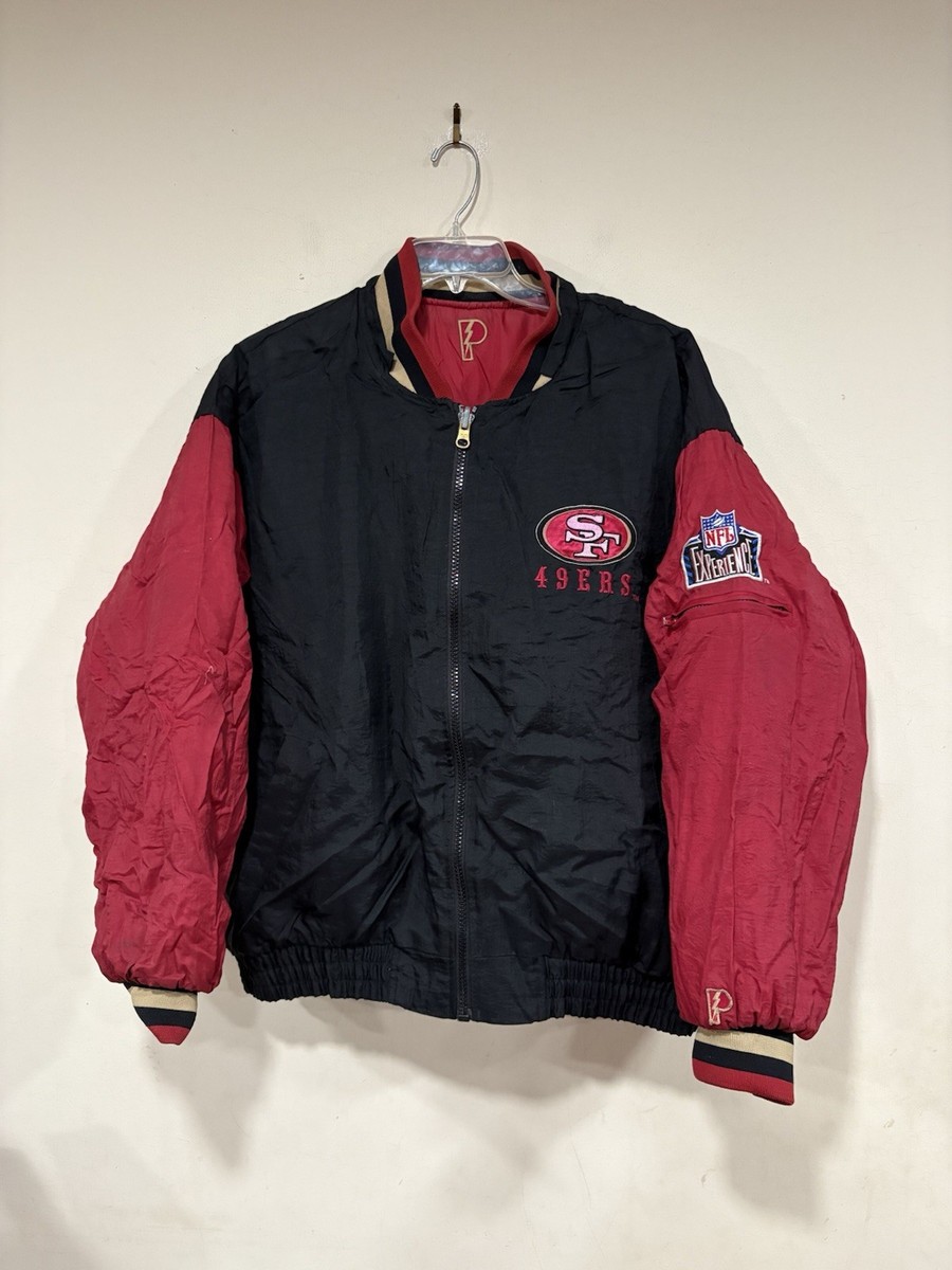 90svintageProprayerNFLSF49ERS中綿ジャケットブルゾン Vintage Pro Player San Francisco 49ers Puffer Jacket Mens XL