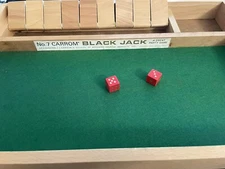 Black Jack #7 Vintage game  byCarrom ....  Original Box,Dice, Instructions