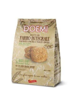 Doemi Biscotti Kekse mit stein gemahlenem Dinkel Vollkorn,Haferflocken 450g
