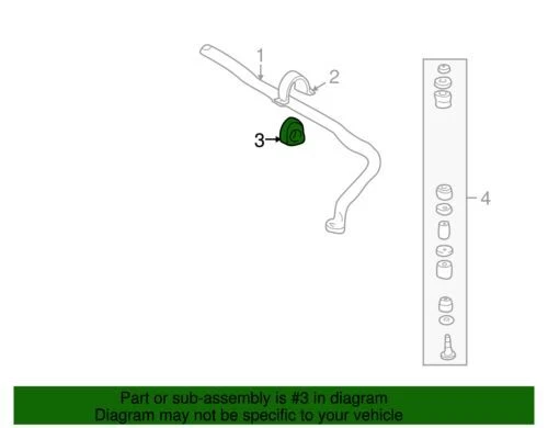 Genuine GM 1996-2002 Chevrolet Pontiac Sunfire Stabilizer Bar Insulator 22619846 - Изображение 2 из 2