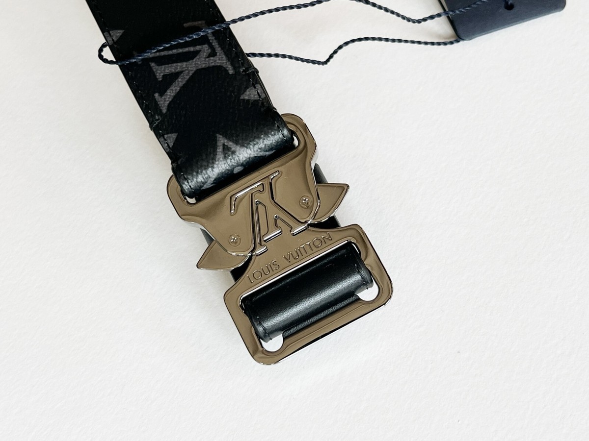 Louis Vuitton Utility Belt Monogram Eclipse 35MM Black | eBay