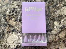 Medium Almond Press On Nails New In Box Aspen Leaf Lilac