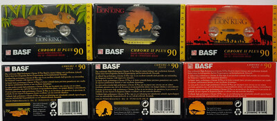 3 X BASF CASSETTE DISNEY KÖNIG DER LÖWEN /THE LION KING TAPE VERSIEGELT - SEALED