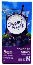 4 12-Quart Boxes Crystal Light Concord Grape Drink Mix