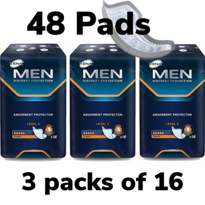 TENA Men saugfähiger Schutz Level 3 Case Saver 3 Packungen à 16 48 Schutz für Mann
