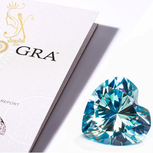 2mm~10mm Color Heart Shape Loose Moissanite Stone VVS1 Gemstone With Certificate - Picture 26 of 30