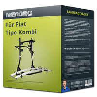 Menabo FahrradträGer Cobra Schwarz/Silber FüR Fiat Tipo Kombi 356 - 2 FahrräDer