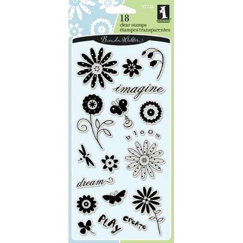 Flores e Plantas Inkadinkado Acrílico Selos para Artesanato