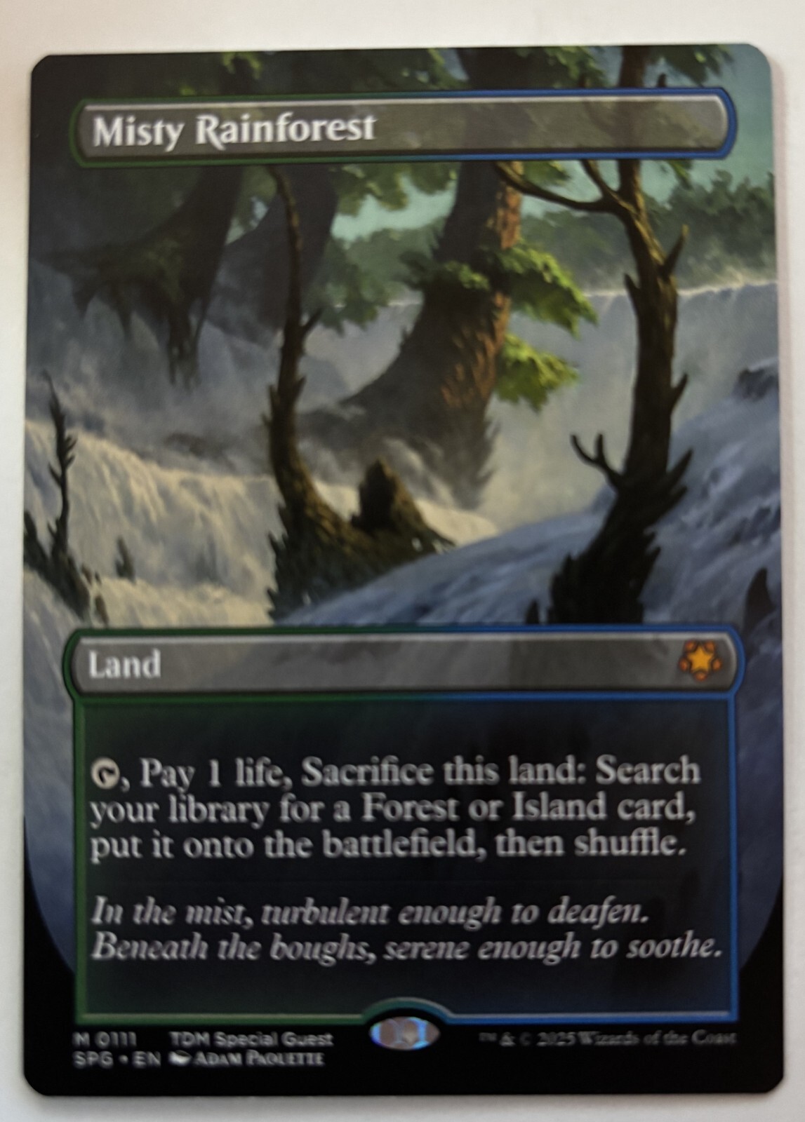 Misty Rainforest (Borderless) Special Guests Regular # 111 Mythic Rare Perfect