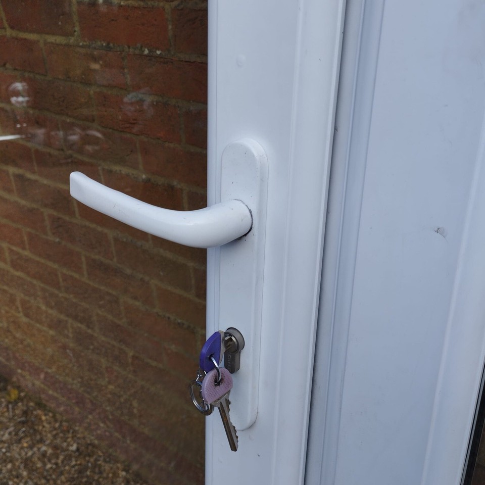 exterior external Upvc double Glazed french doors in frame & Side