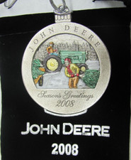  13 in Series -- 2008 John Deere Pewter Christmas Ornament -- JD 60 Tractor