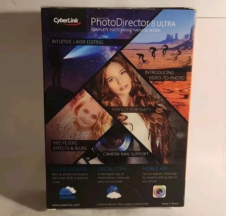 CYBERLINK PHOTO DIRECTOR 8 ULTRA FOR WINDOWS AND MAC NM in Box 2016 with code - Image 2 of 4