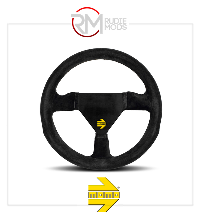 Official MOMO MOD.11 STEERING WHEEL BLACK SUEDE Ø260mm