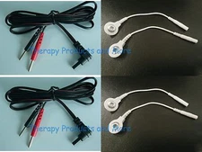 Replacement Electrode Lead Wires LG TEC Elite, Twin Stim -Use Snap or Pin Pads!