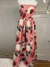 Oscar De La Renta strapless floral evening gown