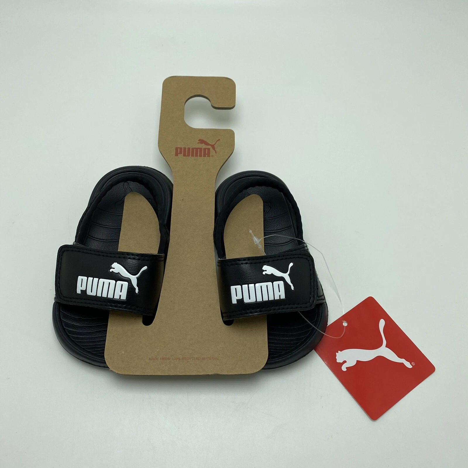 NUOVO! Sandali con cinturino posteriore Puma Popcat bambino ragazzo taglia 5C con etichette