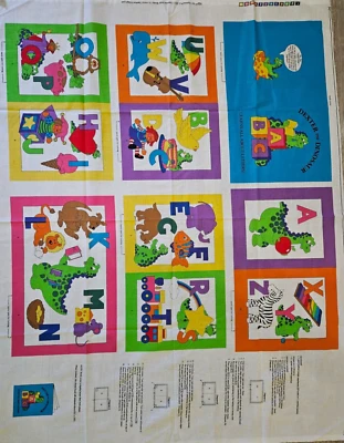 CRANSTON Dexter the Dinosaur Fabric Book Panel