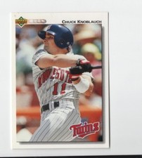 1992 Upper Deck Minnesota Twins Baseball Card #446 Chuck Knoblauch