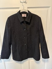 Pendleton Gray 100 Wool Button Collar Womens Lined Jacket Coat 6 6p Petite USA