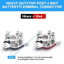 2pcs Quick Release Car Battery Terminal Connectors Positive Negative Disconnect 2pcs Quick Release Car Battery Terminal Connectors Positive Negative Disconnect