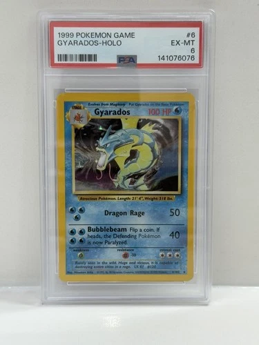 1999 Pokemon Game # 6 Gyarados-Holo PSA 6 EX-MT Base Set