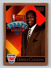 Derrick Coleman Nets 1990 SkyBox NBA DRAFT Rookie Card #362. rookie card picture