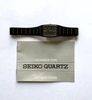 Vintage Seiko Tank Watch Black & Gold w/Date 2A32-5059 Japan