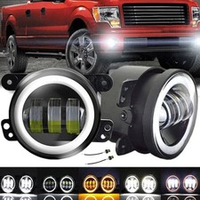 Pair 4 Bumper Led Halo Fog Lights For Ford 2009 2010 2011 2012 2013 2014 F150