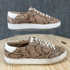 Cole Haan Shoes Womens 7 B Brown Riley Casual Sneaker Leather Snake Print Low