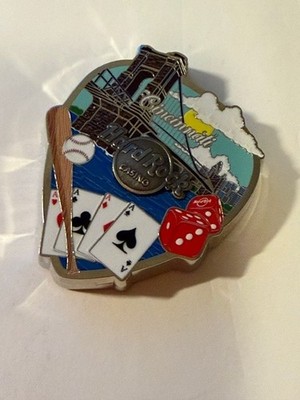Hard Rock Cafe CASINO Cincinnati 3d collage pick magnet bottle opener
