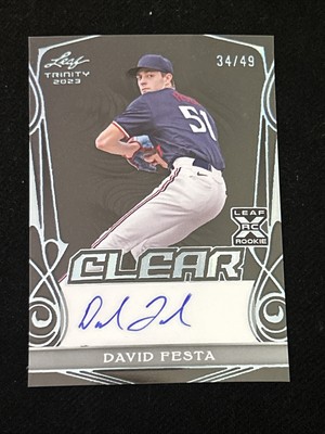 2021 Leaf Trinity David Festa Clear Platinum Auto /49 #CA-DF1