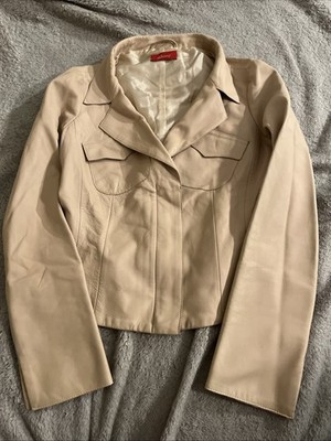 BRIONI Italy Ladies Ultra Soft Leather Jacket Sz 38 R US 8 read