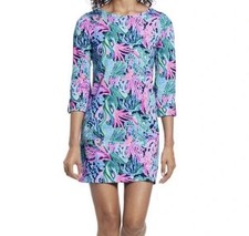 Lilly Pulitzer Linden Dress XL In Bringing Mermaid Back High Tide Navy NEW W/TAG
