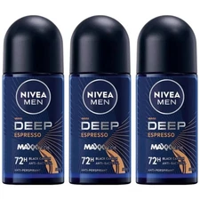 Nivea Men Deep Espresso Black Carbon Anti-Perspirant Deo, 1.7oz (Pack of 3)