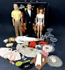 Barbie Ken Dolls w Case Clothes Accessories Mattel 50s 60s Lot of 4+ - Vintage