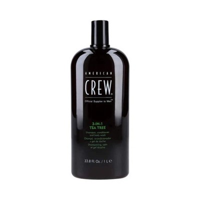 American Crew 3in1 Tea Tree Shampoo Conditioner Body Wash 1000 ml Herren