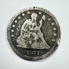 1877-CC Seated Liberty CARSON CITY Quarter 1/4 Dollar 25c US 90% Silver Coin