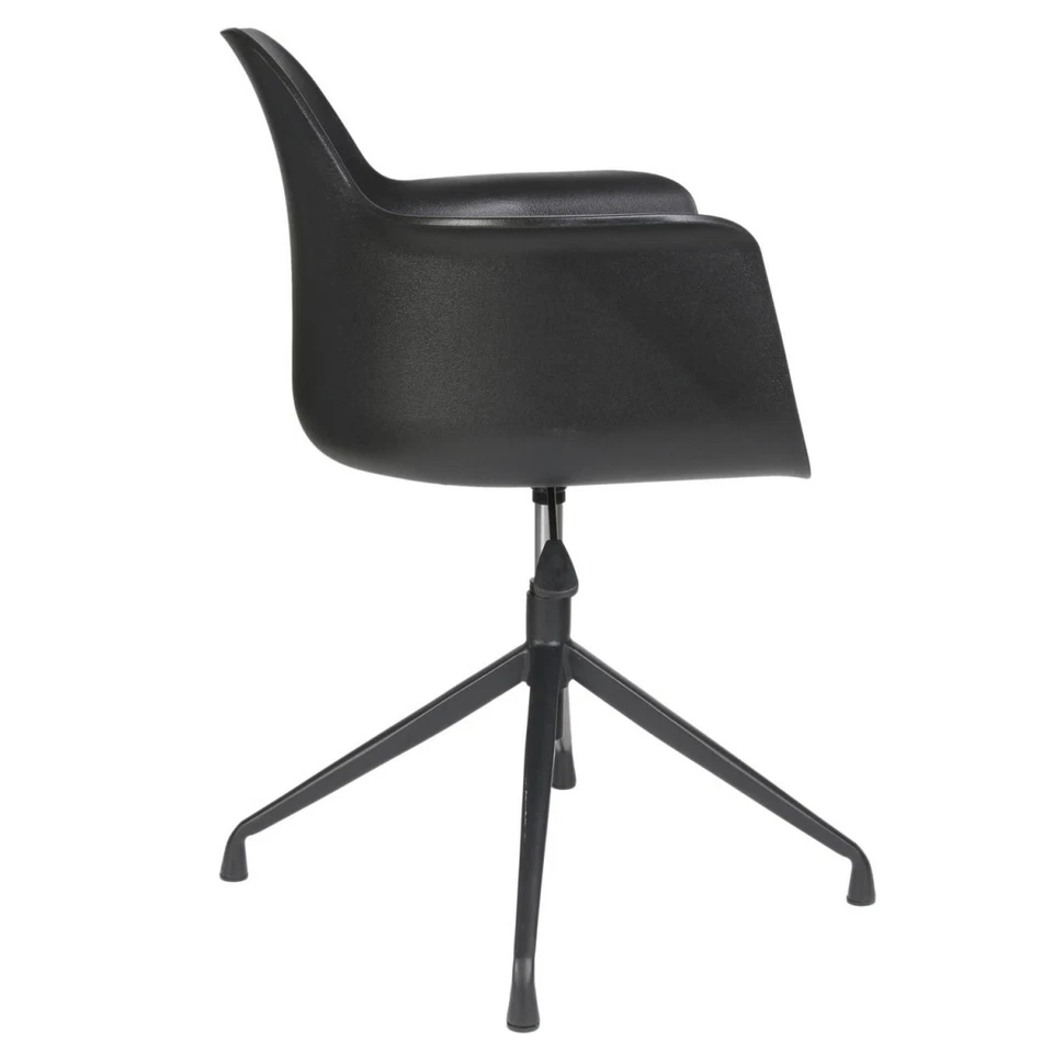 Lot de 2 Fauteuils Pivotants "Chicago" 78cm Noir - Photo 3/4